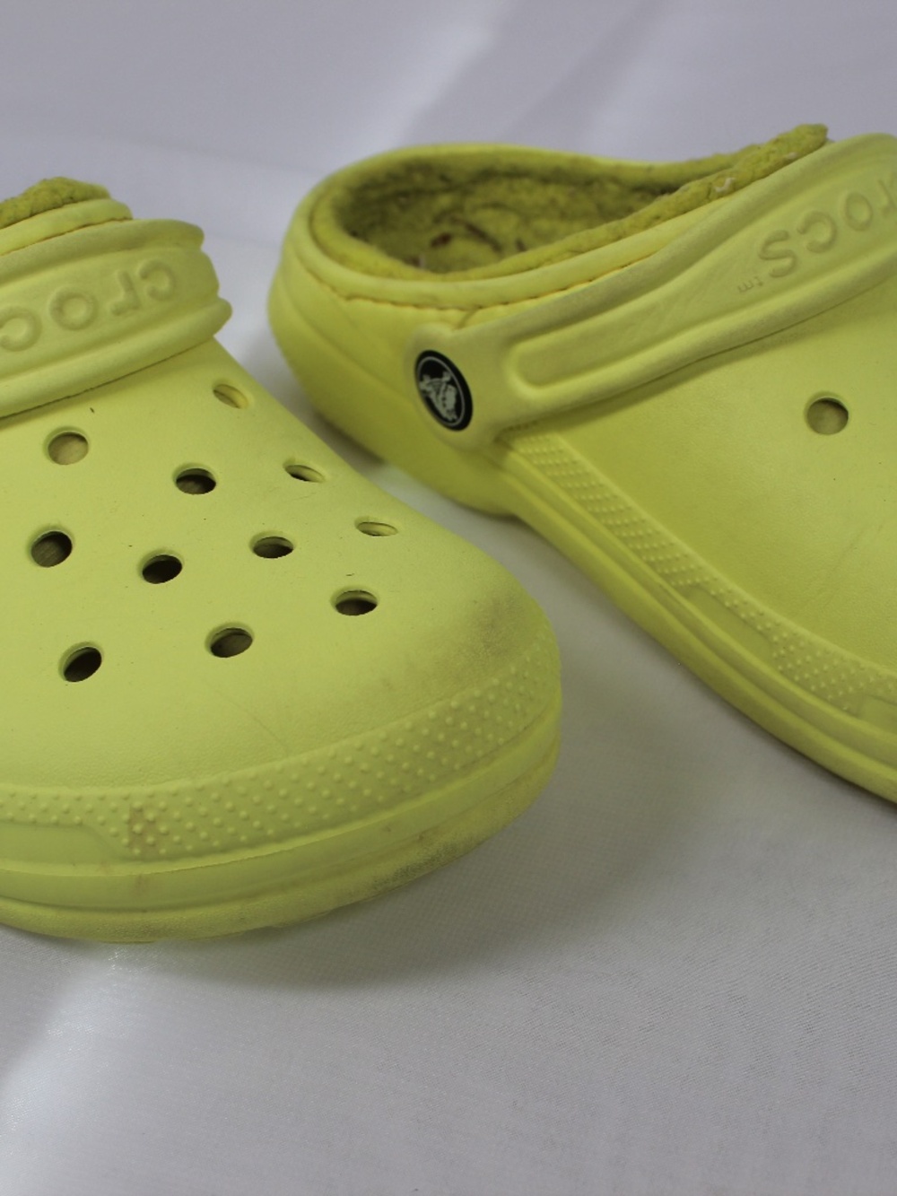 Crocs Yellow Lined Clogs Kids Size J3